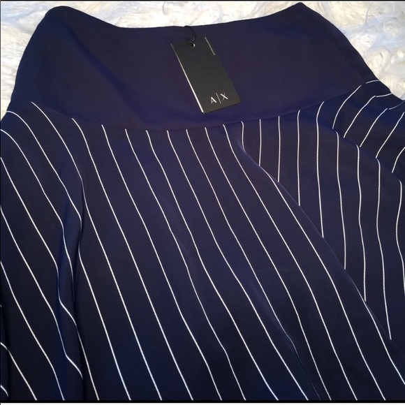 A|X Armani Exchange- Striped Mini Skirt - Picture 2 of 3
